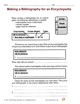 Making a Bibliography for an Encyclopedia