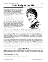 First Lady of the Air: Amelia Earhart
