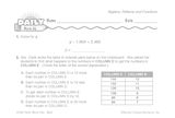 Math Warm-Up 243 for Gr. 3 & 4: Algebra, Patterns & Functions