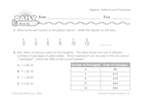 Math Warm-Up 229 for Gr. 5 & 6: Algebra, Patterns & Functions