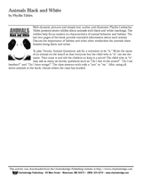 Animals Black and White Discussion and Game